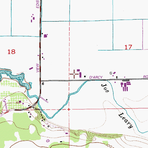 Topographic Map of Bayview Farms, WA