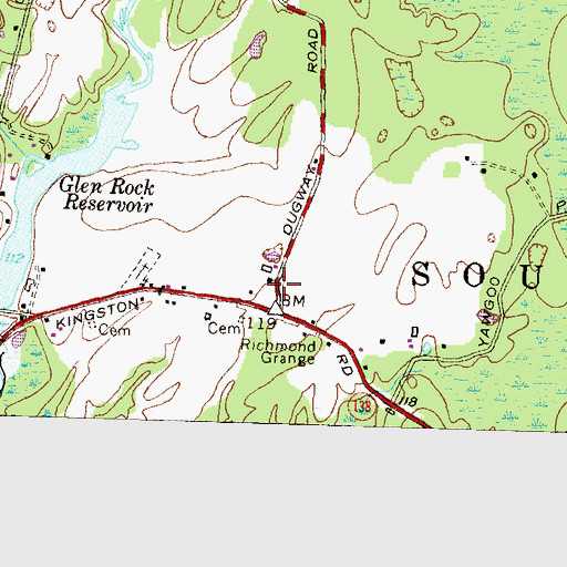 Topographic Map of Dugway, RI