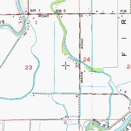 Topographic Map of Clam Bar Dairy, WA