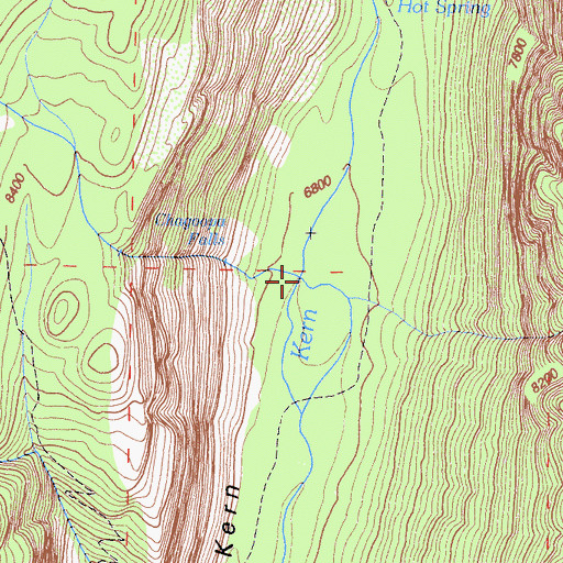Topographic Map of Chagoopa Creek, CA