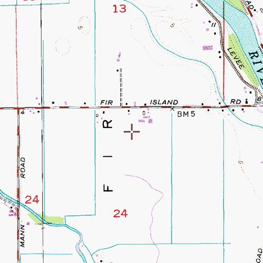 Topographic Map of Folkertsma Dairy, WA