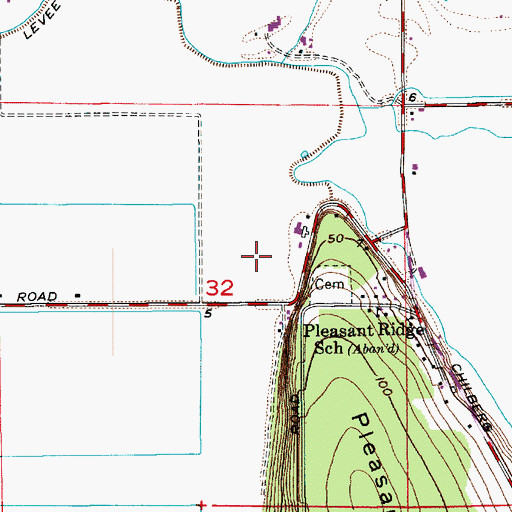 Topographic Map of Fohn Farms, WA