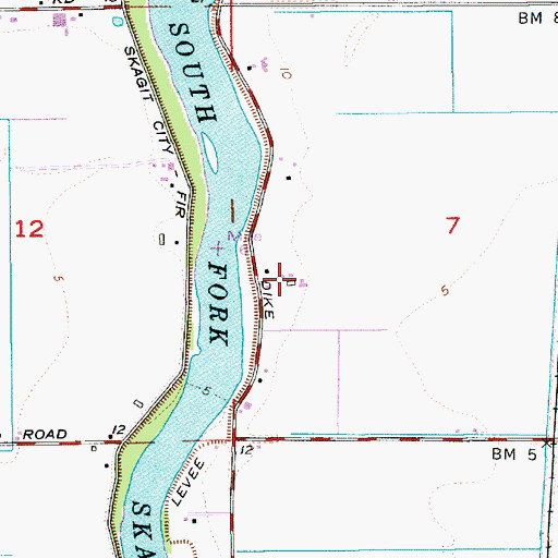 Topographic Map of Westheim Farms, WA