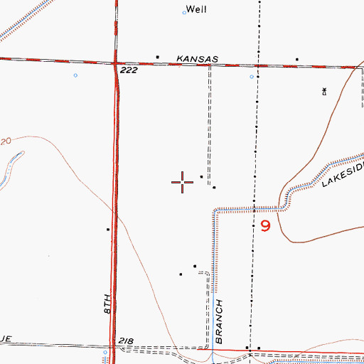 Topographic Map of Hollandia Farms North Dairy, CA