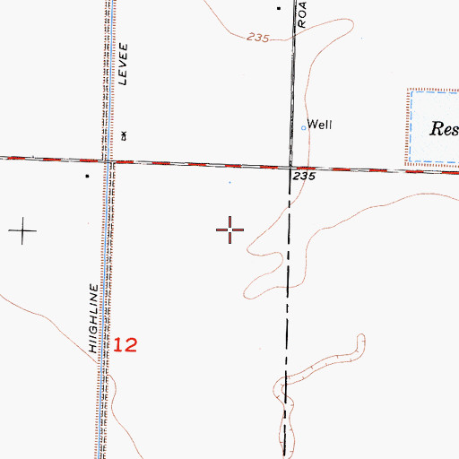 Topographic Map of Mattos Brothers Dairy, CA