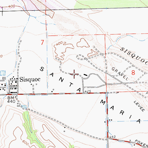 Topographic Map of Sisquoc Quarry, CA