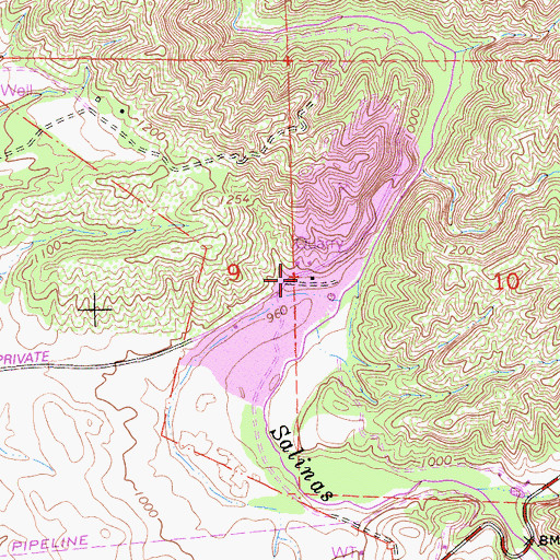Topographic Map of Kaiser - Santa Margarita Quarry, CA