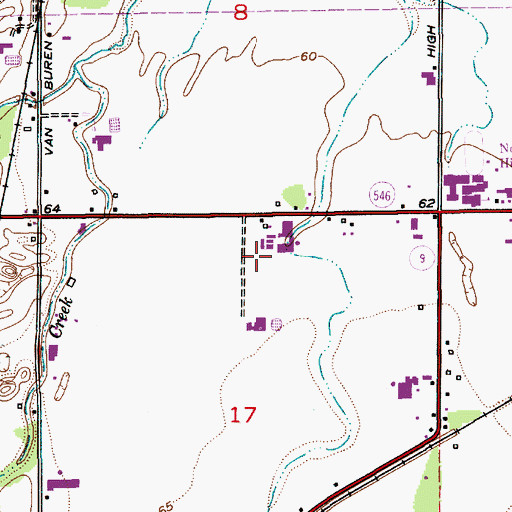 Topographic Map of Berendsen Dairy, WA