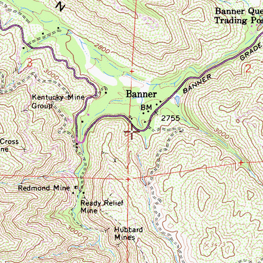 Topographic Map of Chariot Canyon, CA