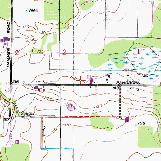 Topographic Map of Lenssen Dairy, WA