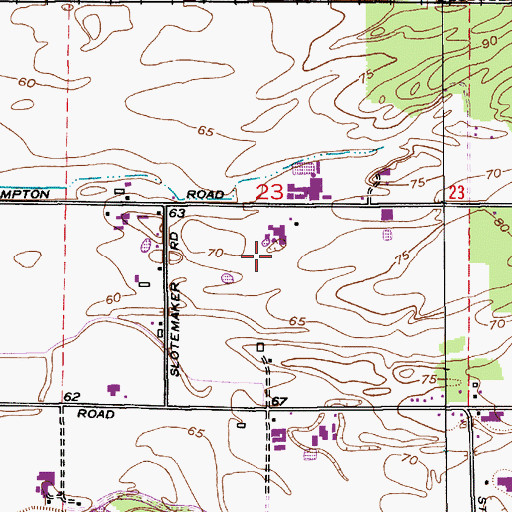 Topographic Map of A and P Dairy, WA