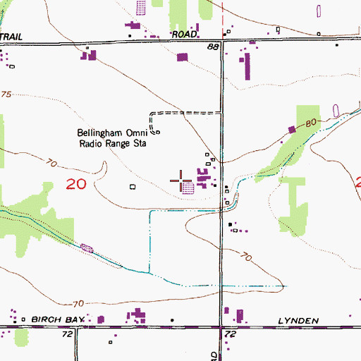 Topographic Map of James Dairy, WA