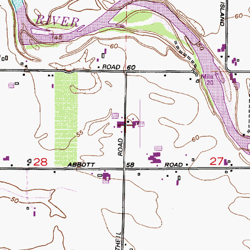 Topographic Map of Thiel Road Dairy, WA