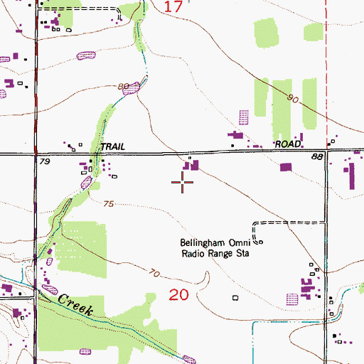 Topographic Map of Hilverda Dairy, WA