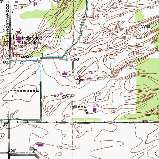 Topographic Map of East Lyn Dairy, WA