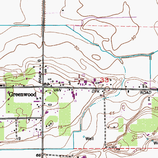 Topographic Map of Delange Dairy, WA