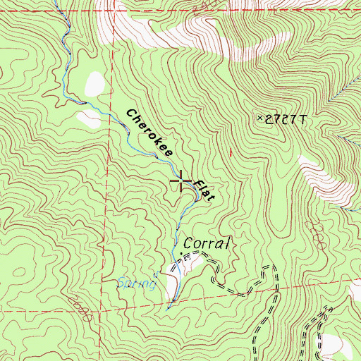 Topographic Map of Cherokee Flat, CA