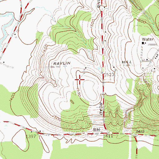 Topographic Map of Willink Farms, NY