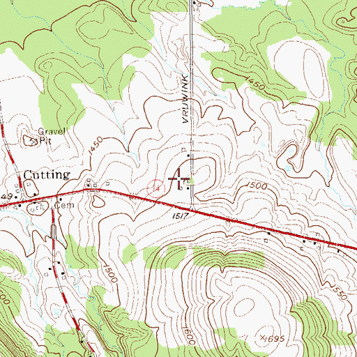 Topographic Map of Dunnewold Farms, NY