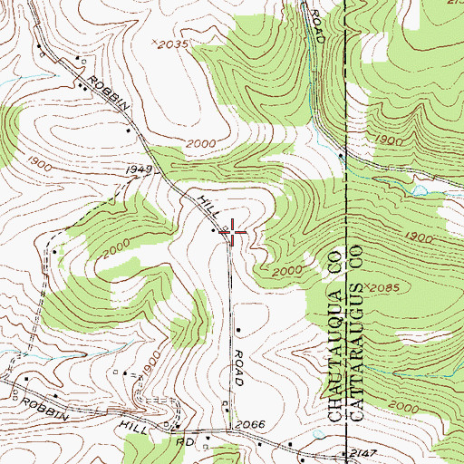 Topographic Map of J - High Acres, NY