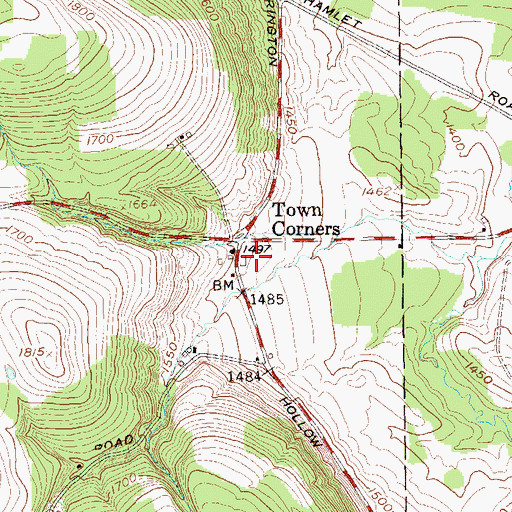 Topographic Map of Tri Val Farm, NY
