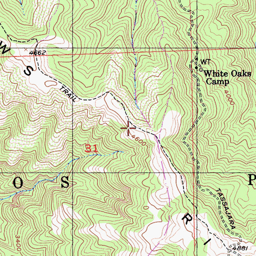 Topographic Map of Chews Ridge, CA