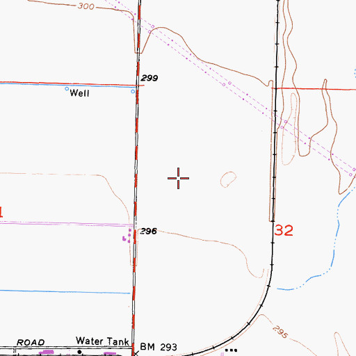 Topographic Map of T and W Farms Dairy, CA
