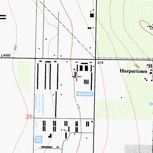 Topographic Map of T and J Dairy, CA