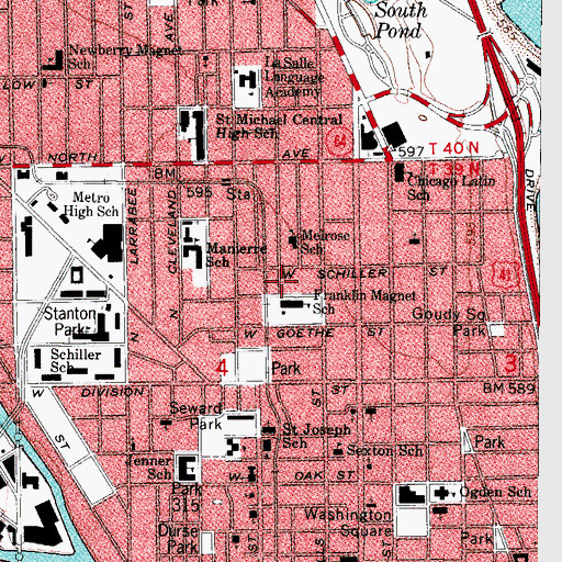 Topographic Map of North Township (historical), IL