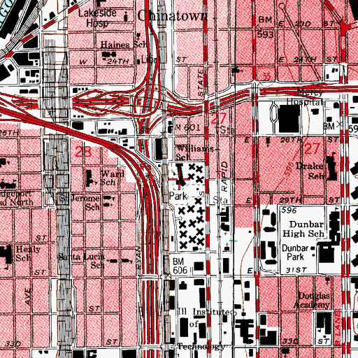 Topographic Map of South Township (historical), IL