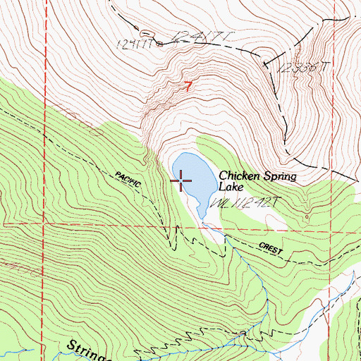 Topographic Map of Chicken Spring Lake, CA