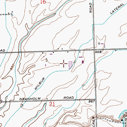 Topographic Map of Harrah Feedlot, WA
