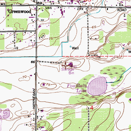 Topographic Map of Parish Dairy, WA