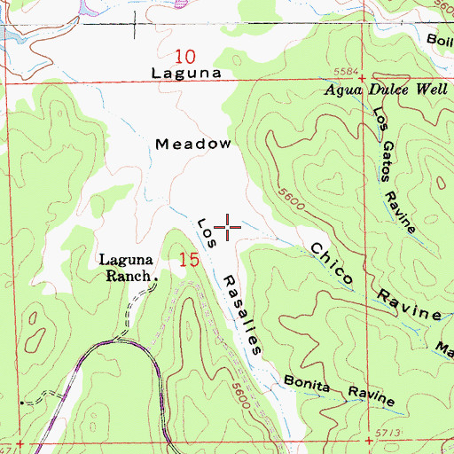 Topographic Map of Chico Ravine, CA