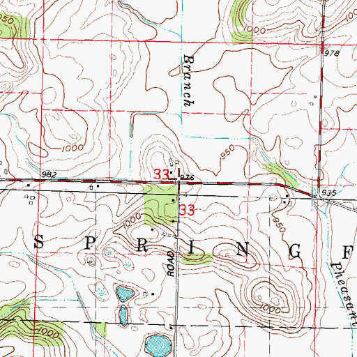 Topographic Map of Wagner Dairy Farm, WI