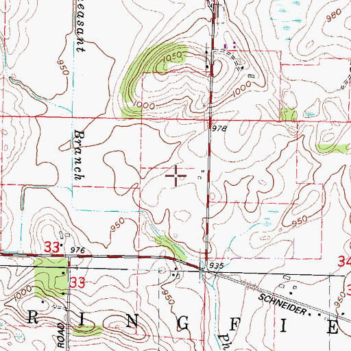 Topographic Map of Ziegler Dairy Farms, WI