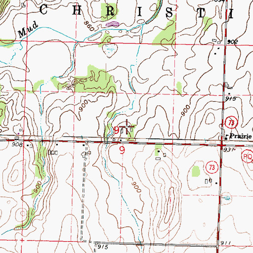 Topographic Map of Christiana Farms, WI