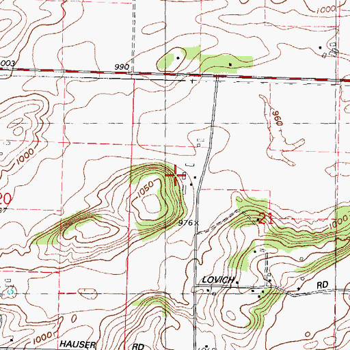 Topographic Map of Maier Farms, WI