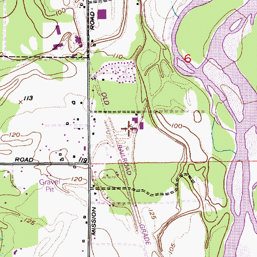 Topographic Map of Dyna Moo Dairy, WA