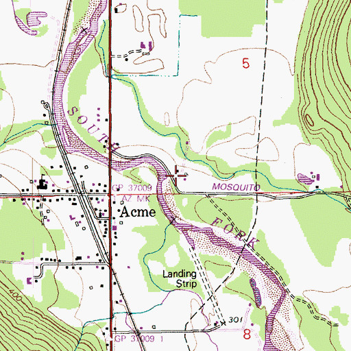 Topographic Map of Anderson Dairy, WA