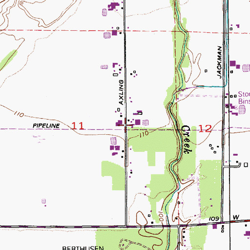 Topographic Map of Van Beek Farms, WA