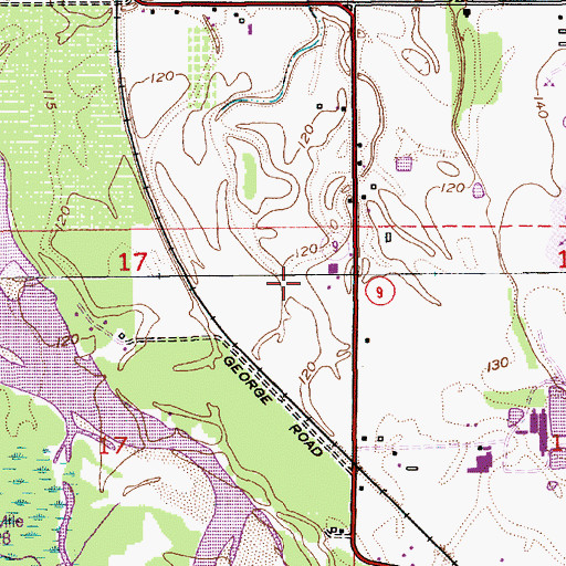 Topographic Map of Hoines Farms, WA