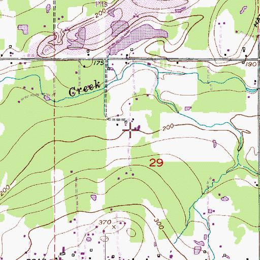 Topographic Map of Jo Ray Guernsey Farm, WA