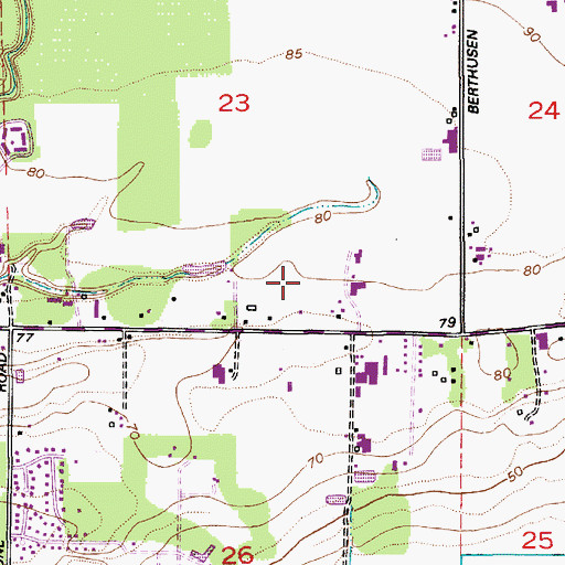 Topographic Map of Clark's Berry Farm, WA