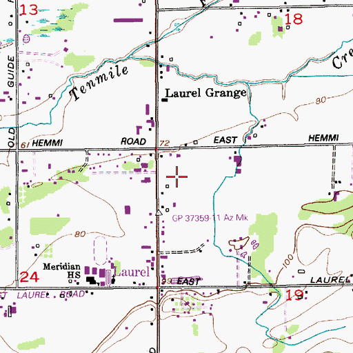 Topographic Map of Guide Nursery, WA