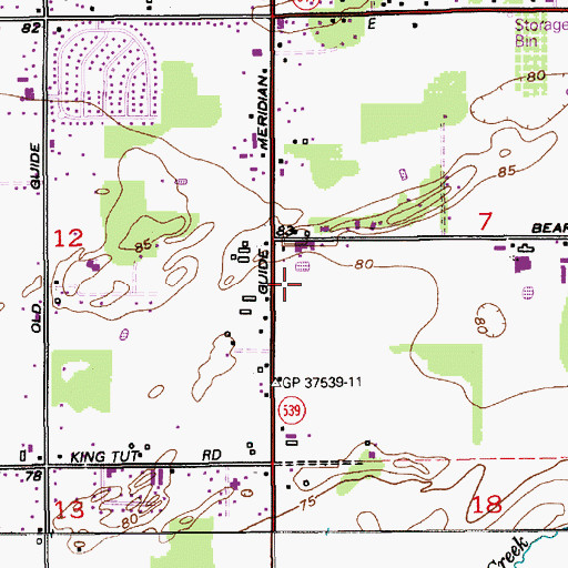 Topographic Map of Bel - Lyn Farms, WA