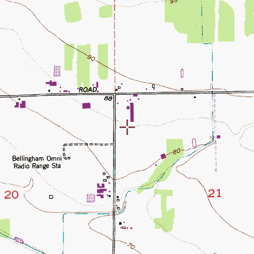 Topographic Map of M J D Farms, WA