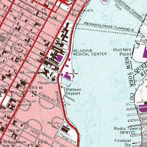 Topographic Map of British International School, NY