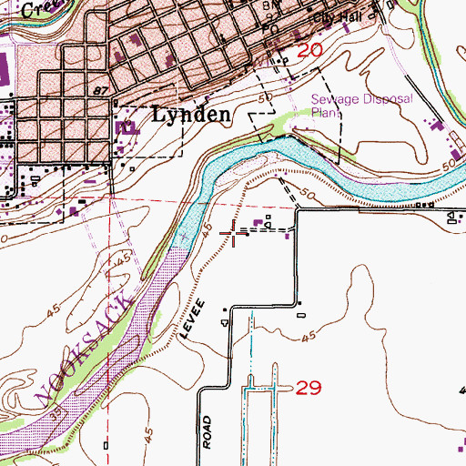 Topographic Map of Ronlee Farms, WA
