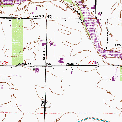 Topographic Map of Eaglemill Farms, WA